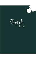 Sketchbook Large 8 x 10 Premium, Uncoated (75 gsm) Paper, Olive Cover