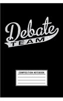 Debate Team Composition Notebook: Blank Lined Debate Journal