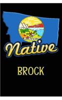 Montana Native Brock: College Ruled Composition Book