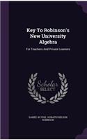 Key to Robinson's New University Algebra