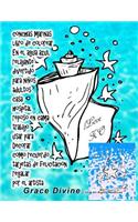 conchas marinas libro de colorear En el agua azul relajante divertido para niños adultos casa hospital reposo en cama trabajo usar para Decorar como recuerdo tarjetas de felicitación regalar por el artista Grace Divine