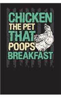 Chicken The Pet That Poops Breakfast: Weekly Egg Count Journal for Chicken Farmers - Chickens Keeping Notebook - Backyard Chicken Log Book - Novelty Crazy Chicken Lady Gift