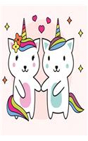 Unicorn cats in love