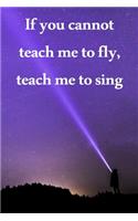 If you cannot teach me to fly, teach me to sing