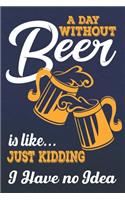 A Day Without Beer Is Like... Just Kidding I Have No Idea