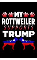 My Rottweiler Supports Trump: College Ruled Lined Writing Notebook Journal, 6x9, 120 Pages