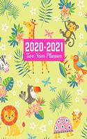 2020-2021 Two Year Planner: Cute Daily Weekly Monthly 2020-2021 Planner Organizer, Agenda, Schedule and To Do List Journal - Art Cover 00023189