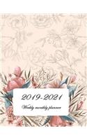 2019-2021 Weekly Monthly Planner: Beautiful Rose, 36 Months, Three Year Calendar Planner, Daily Weekly Monthly Planner, Organizer, Agenda, 630 Pages Large 8.5 X 11