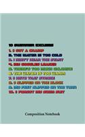 10 Swimmer Excuses Composition Notebook