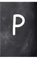 Monogram P Personalized 2019 Weekly Planner P Chalkboard 134 Pages