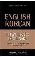 Theme-based dictionary British English-Korean - 7000 words: (104 British English Collection)