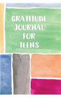 Gratitude Journal for Teens: Watercolor Blocks Gratitude Journal for Teen Girls with Writing Prompts