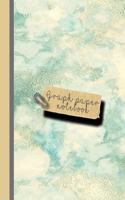 Graph Paper Notebook: Large Sparkle Glitter School Graph Paper Ruled Notebook for Girls and Women - Green and Gold Marble
