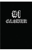 #1 Cashier: Blank Lined Composition Notebook Journals to Write in