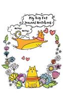 My Big Fat Journal Notebook For Cat Lovers Funny Flying Cartoon Cat 11: Jumbo Sized Ruled Notebook Journal - 300 Plus Lined and Numbered Pages With Index For Journaling, Writing, Planning and Doodling In Large 8.5 by 11 (46 Jumbo Lined Journal Series 3)