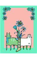 My Big Fat Bullet Journal for Cat Lovers Funny Cats Pattern in Socks with Flowers 2: Jumbo Sized Graph Design Bullet Notebook Journal - 300 Plus Numbered Pages with 300 Graph Style Grid Pages, 6 Index Pages and 2 Key Pages in Large 8