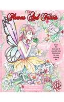 Flowers and Fairies Coloring Book