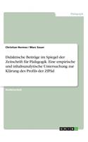 Didaktische Beiträge im Spiegel der Zeitschrift für Pädagogik. Eine empirische und inhaltsanalytische Untersuchung zur Klärung des Profils der ZfPäd