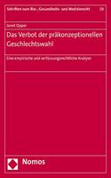 Das Verbot Der Prakonzeptionellen Geschlechtswahl