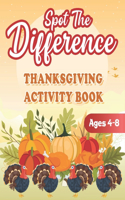 Spot The Difference Thanksgiving ACTIVITY BOOK Ages 4-8