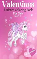Valentines Unicorn Coloring Book For Girls Ages 8-12