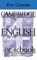 Cambridge English for Schools Tests 4 Audio Cassette