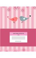 Wide Ruled Notebook Bird Composition Book