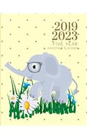 2019-2023 Five Year Planner Elephant Goals Monthly Schedule Organizer: 60 Months Calendar; Agenda Appointment Diary Journal With Address Book, Password Log, Notes, Julian Dates & Inspirational Quotes