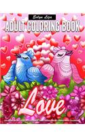 Adult Coloring Book - Love