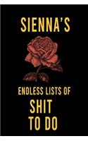Sienna's Endless Lists of Shit to do