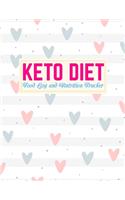 Keto Diet Food Log and Nutrition Tracker: Cute Daily Ketogenic Meal Planner - Low Carb Fitness Tracker and Wellness Notebook - Weight Loss Journal and Healthy Living Diary - Design Code FD 0
