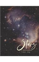 2020-2021 2 Year Planner Stars Galaxy Monthly Calendar Goals Agenda Schedule Organizer