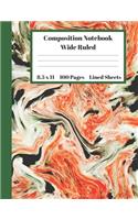 Composition Notebook Wide Ruled Lined Sheets