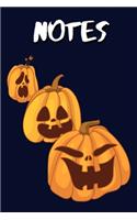 Notes: Notes - Notebook: 100 Pages, 6" x 9" (Great Gift especially around Halloween Time for Family Members or Friends)