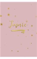 Jamie: Personalized Journal to Write In - Rose Gold Line Journal