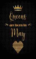 Queens Are Born In May: XL 8.5x11 Lined Journal with 110 Inspirational Quotes, Gifts for Women