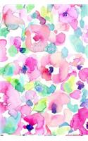 Dot Grid Notebook: Floral Watercolor Colorful Bullet Journal Notebook Blank Dotted Pages Small, 6 X 9, Planner Sketch Book Diary Soft Cover Women Girls