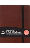 Monsieur Notebook Brown Leather Ruled Small