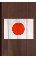 Japan Flag Journal Notebook: Blank Lined Ruled for Writing 6x9 110 Pages