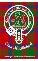 Clan Mackintosh 200 Page Lined Journal/Notebook