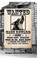 Norwegian Elkhound Dog Wanted Poster