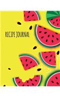 Recipe Journal: Blank Recipe Book to Write in Your Own Recipes. Collect Your Favourite Recipes and Make Your Own Unique Cookbook (Yellow Melon, Notebook, Personal O(4 Kitchen Gifts)