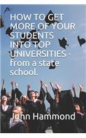HOW TO GET MORE OF YOUR STUDENTS INTO TOP UNIVERSITIES - from a state school.
