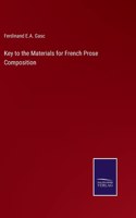 Key to the Materials for French Prose Composition