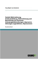 Soziale Wahrnehmung. Eindrucksbildung. Wahrnehmung und Beurteilung von Personen, Intergruppenbeziehungen, depressive Störungen Jugendlicher, Depressionen