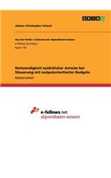 Notwendigkeit zusätzlicher Anreize bei Steuerung mit outputorientierter Budgets: (English)