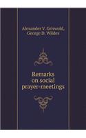 Remarks on social prayer-meetings