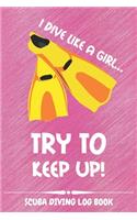 Scuba Diving Log Book for Women - Yellow Cover