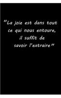 La joie est dans tout ce qui nous entoure, il suffit de savoir l'extraire