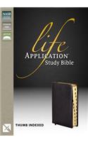 NASB, Life Application Study Bible, Second Edition, Bonded Leather, Black, Thumb Indexed